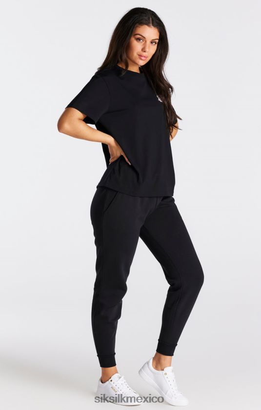 camiseta boyfriend negra esencial vestir mujer SikSilk 8TT44N40