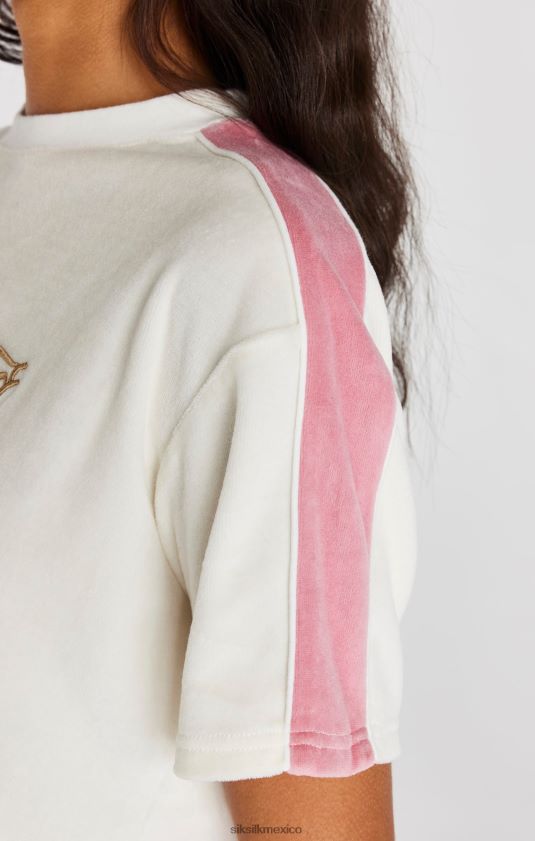 camiseta corta de terciopelo crudo vestir mujer SikSilk 8TT44N38