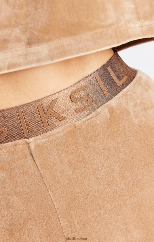 camiseta corta de terciopelo dorado vestir mujer SikSilk 8TT44N42