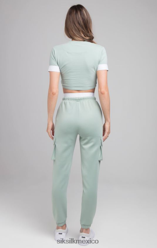 camiseta corta verde vestir mujer SikSilk 8TT44N46