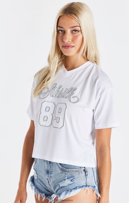 camiseta de malla blanca vestir mujer SikSilk 8TT44N32