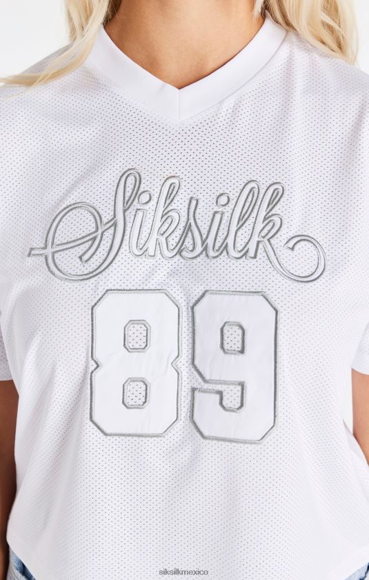 camiseta de malla blanca vestir mujer SikSilk 8TT44N32