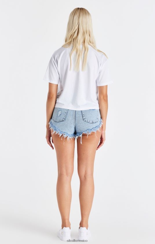 camiseta de malla blanca vestir mujer SikSilk 8TT44N32