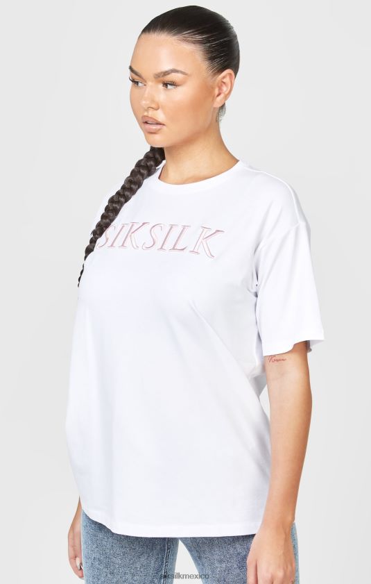 camiseta novio blanca bordada vestir mujer SikSilk 8TT44N69