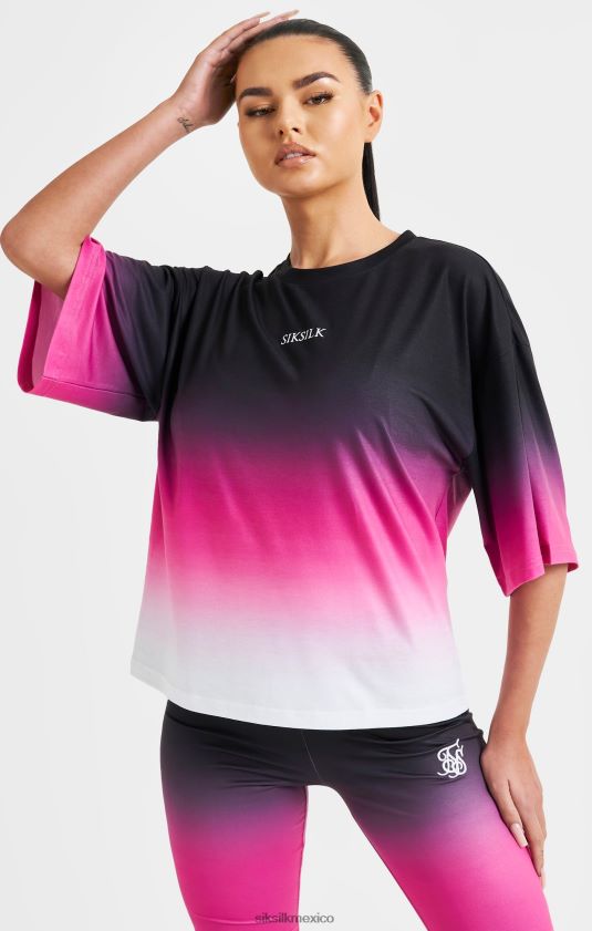 camiseta rosa desvanecida vestir mujer SikSilk 8TT44N56