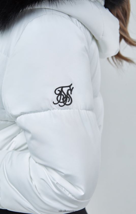 parka corta blanca vestir mujer SikSilk 8TT44N130