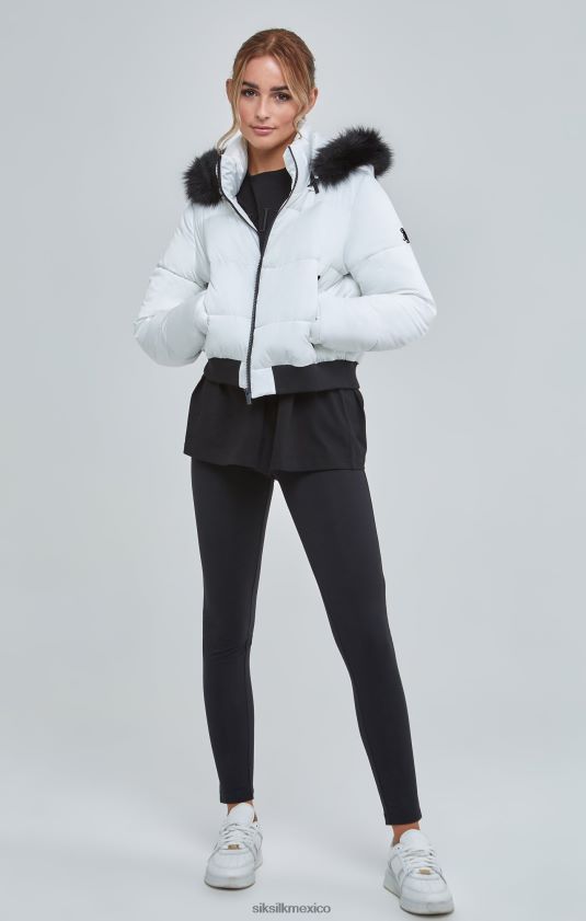 parka corta blanca vestir mujer SikSilk 8TT44N130