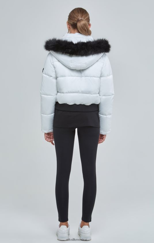 parka corta blanca vestir mujer SikSilk 8TT44N130