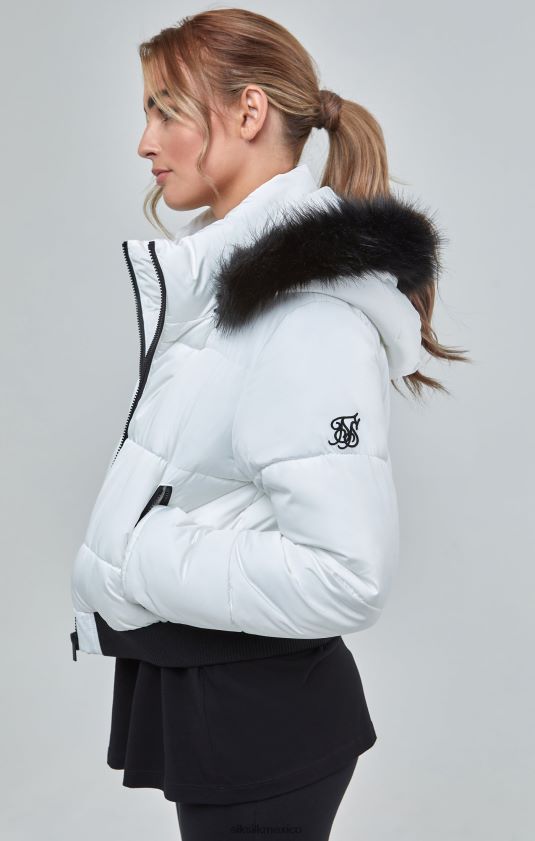 parka corta blanca vestir mujer SikSilk 8TT44N130