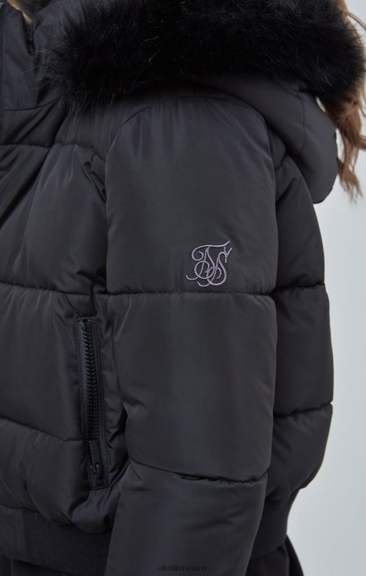 parka corta negra vestir mujer SikSilk 8TT44N127