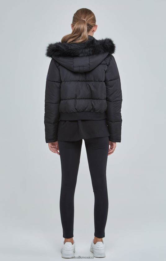 parka corta negra vestir mujer SikSilk 8TT44N127