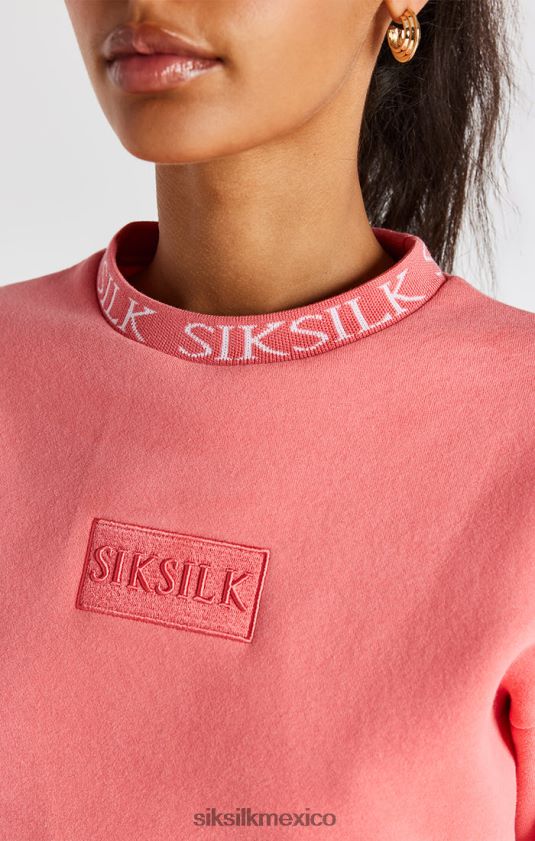 sudadera color coral vestir mujer SikSilk 8TT44N88