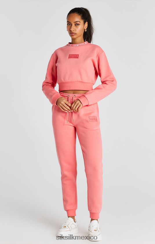 sudadera color coral vestir mujer SikSilk 8TT44N88