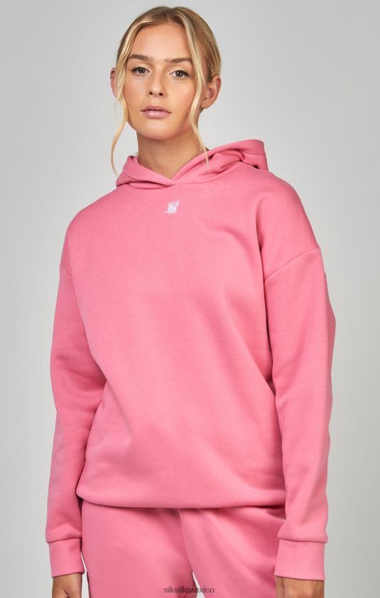 sudadera con capucha rosa esencial vestir mujer SikSilk 8TT44N104