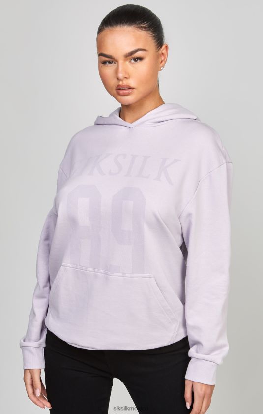 sudadera con capucha violeta extragrande 89 vestir mujer SikSilk 8TT44N115