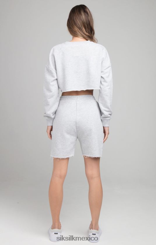 sudadera corta - grey marl vestir mujer SikSilk 8TT44N122