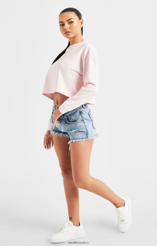 sudadera rosa con firma vestir mujer SikSilk 8TT44N83