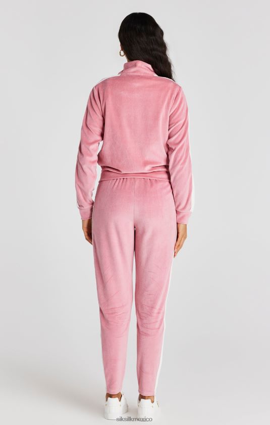 top deportivo de terciopelo rosa vestir mujer SikSilk 8TT44N111