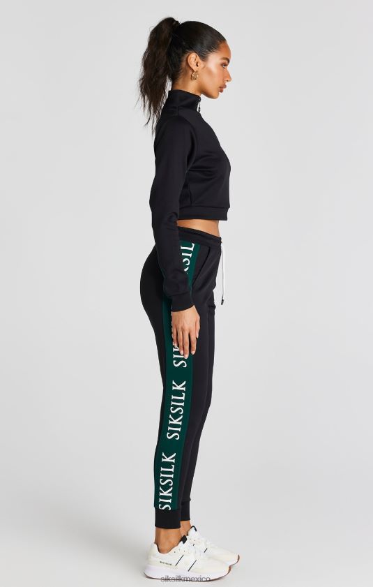 top deportivo negro vestir mujer SikSilk 8TT44N74