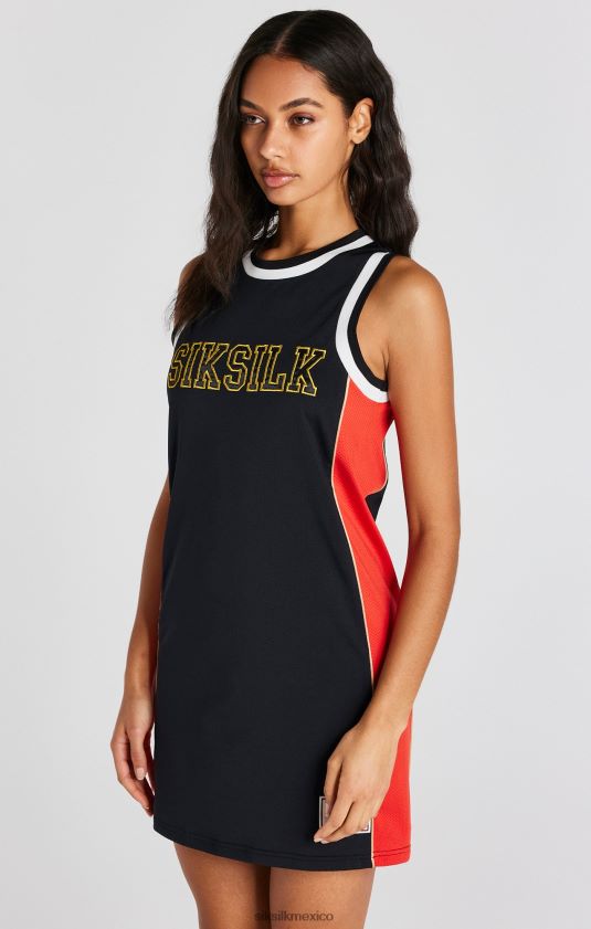vestido de baloncesto con paneles negros vestir mujer SikSilk 8TT44N147