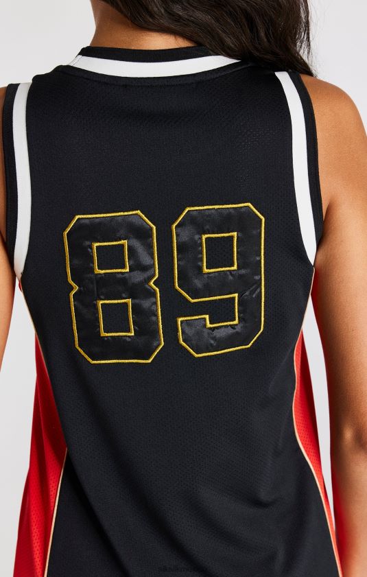 vestido de baloncesto con paneles negros vestir mujer SikSilk 8TT44N147