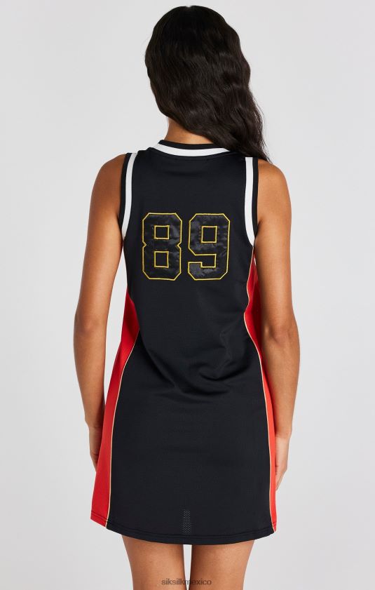 vestido de baloncesto con paneles negros vestir mujer SikSilk 8TT44N147