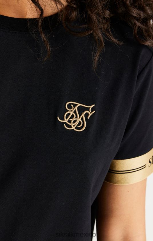 vestido de camiseta negra vestir mujer SikSilk 8TT44N143