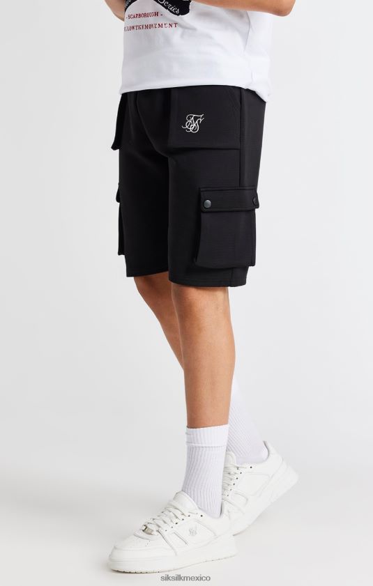 pantalón corto cargo negro vestir Niños SikSilk 8TT44N315