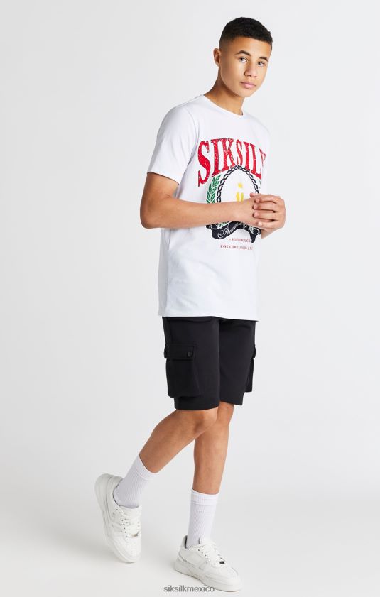 pantalón corto cargo negro vestir Niños SikSilk 8TT44N315