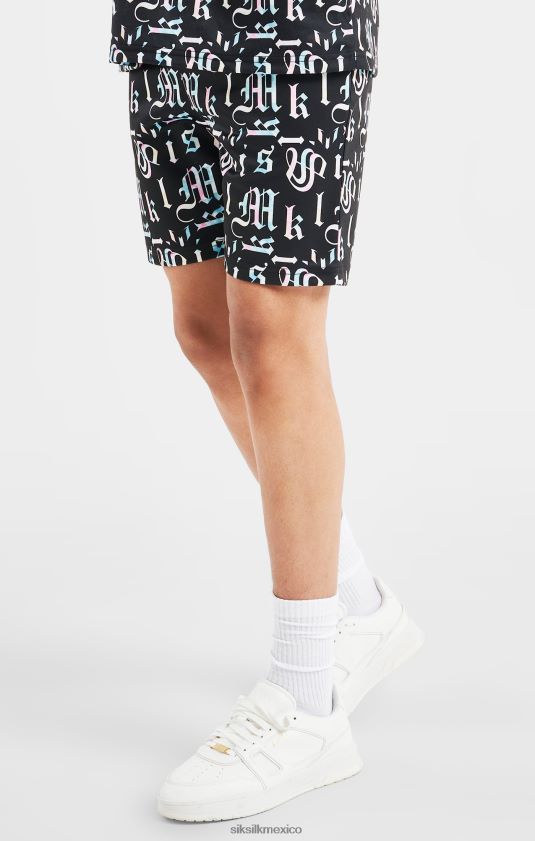 short messi negro estampado vestir Niños SikSilk x 8TT44N312