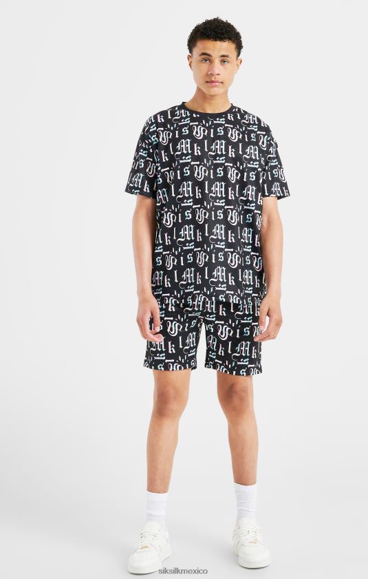short messi negro estampado vestir Niños SikSilk x 8TT44N312
