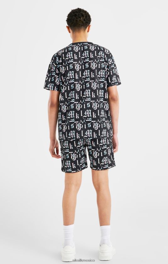 short messi negro estampado vestir Niños SikSilk x 8TT44N312