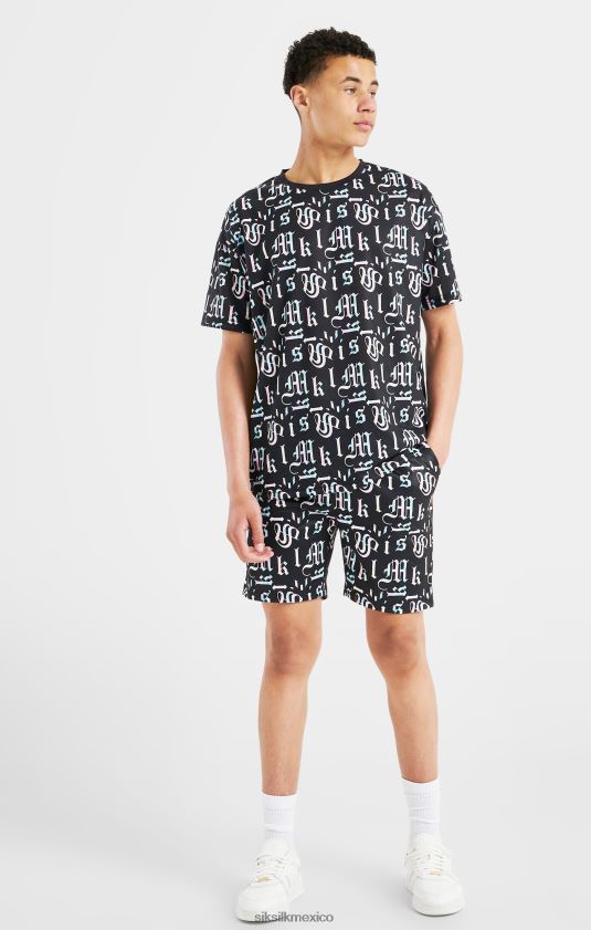 short messi negro estampado vestir Niños SikSilk x 8TT44N312