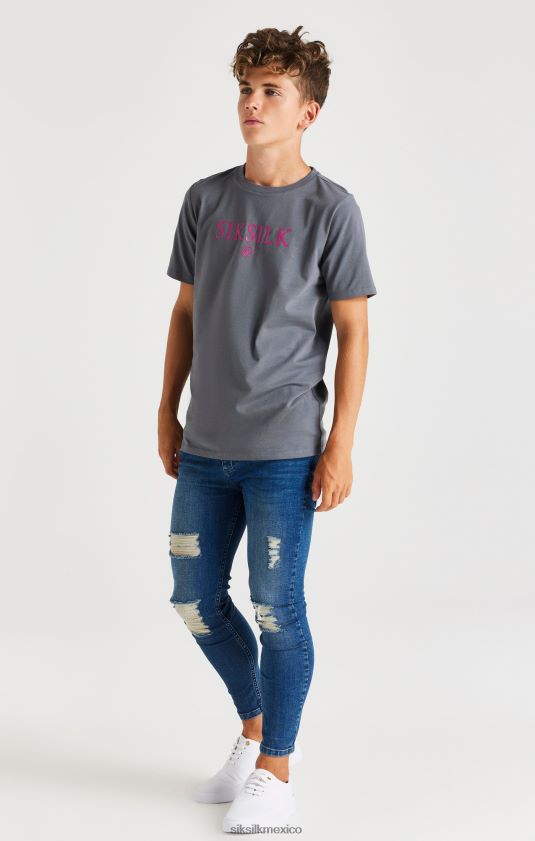 camiseta gris con la marca vestir Niños SikSilk 8TT44N280