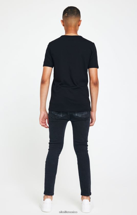 camiseta messi negra con logo vestir Niños SikSilk x 8TT44N279
