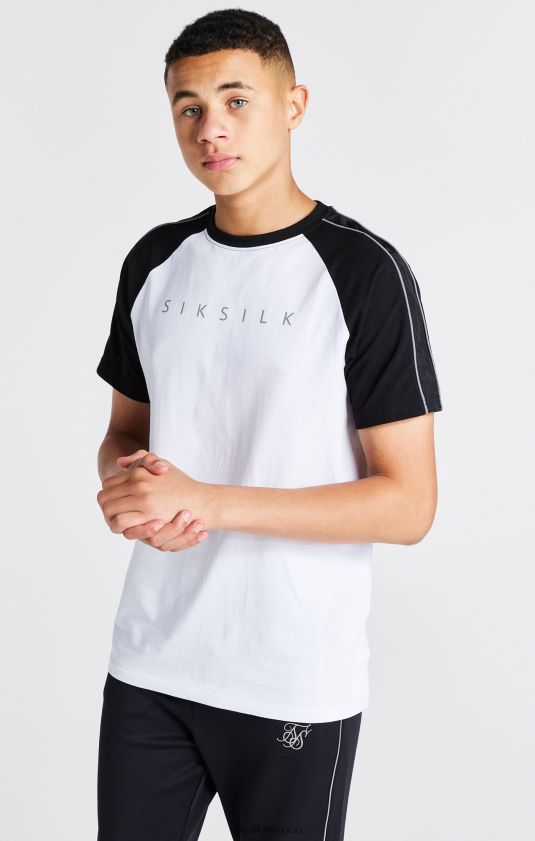 camiseta raglán blanca vestir Niños SikSilk 8TT44N284