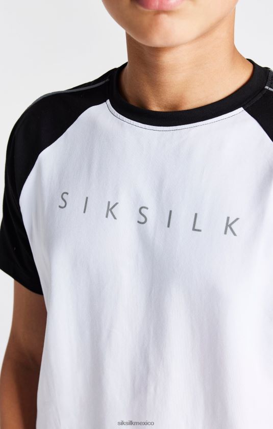 camiseta raglán blanca vestir Niños SikSilk 8TT44N284