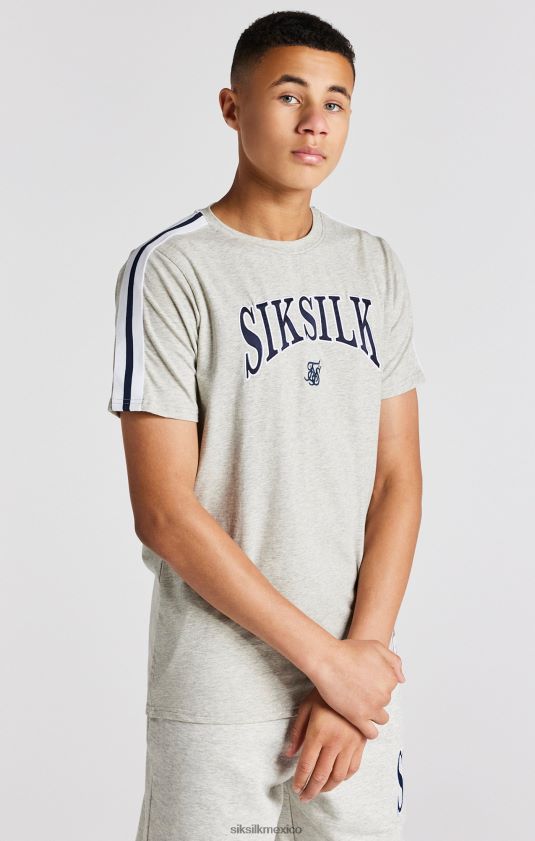 camiseta universitaria gris jaspeado vestir Niños SikSilk 8TT44N283