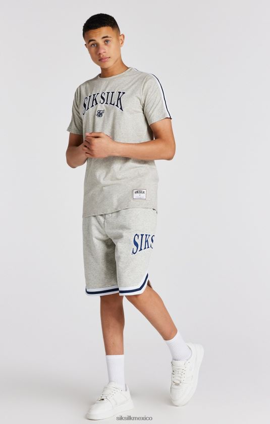 camiseta universitaria gris jaspeado vestir Niños SikSilk 8TT44N283
