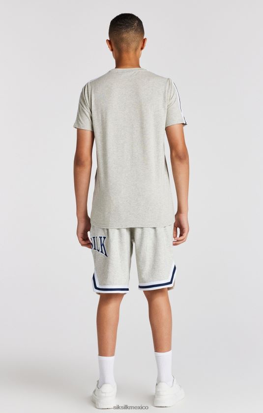 camiseta universitaria gris jaspeado vestir Niños SikSilk 8TT44N283