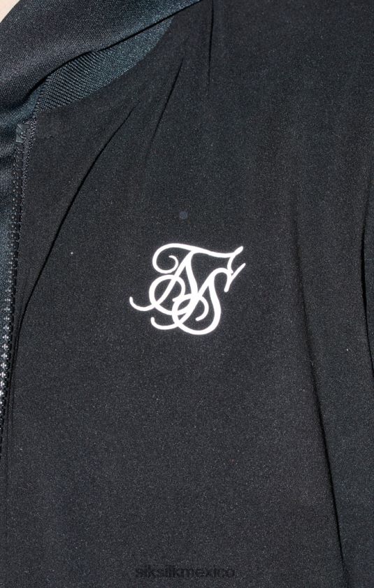 bomber negra metalizada con logo vestir Niños SikSilk 8TT44N301