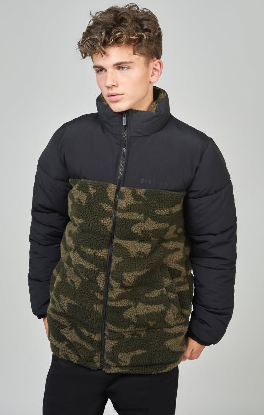 chaqueta acolchada de camuflaje y borreguito vestir Niños SikSilk 8TT44N297