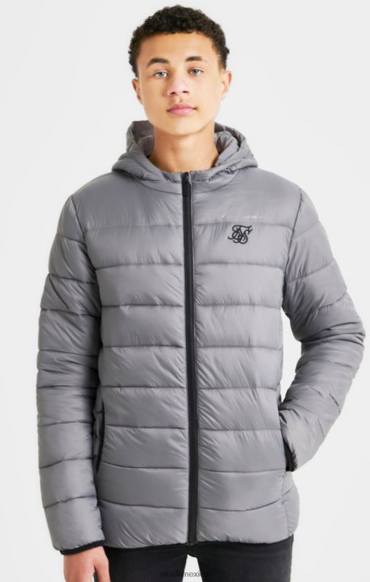 chaqueta burbuja reversible gris vestir Niños SikSilk 8TT44N298
