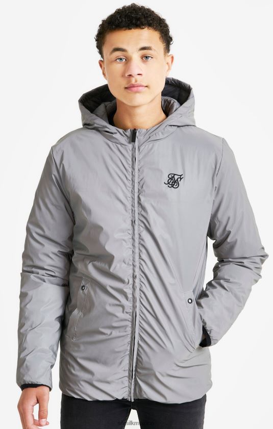 chaqueta burbuja reversible gris vestir Niños SikSilk 8TT44N298
