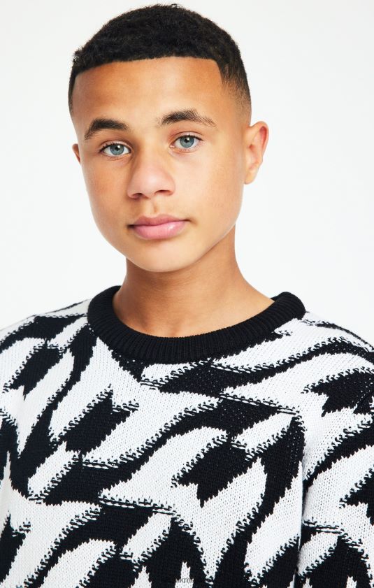 jersey de punto grueso negro messi vestir Niños SikSilk x 8TT44N286