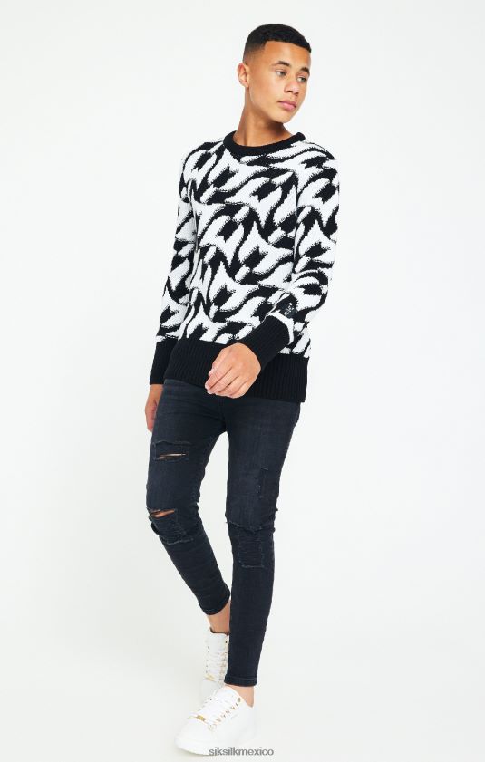 jersey de punto grueso negro messi vestir Niños SikSilk x 8TT44N286