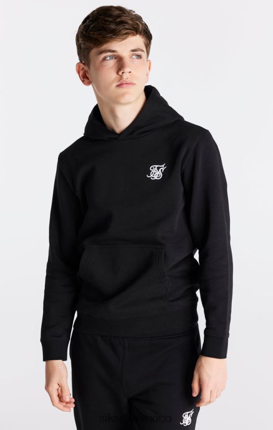 sudadera con capucha negra Essentials vestir Niños SikSilk 8TT44N290