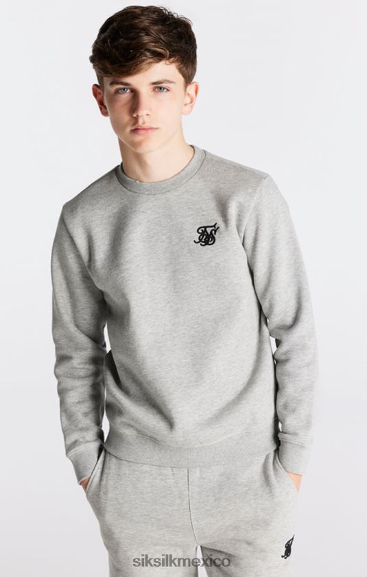 sudadera gris jaspeado esencial vestir Niños SikSilk 8TT44N289
