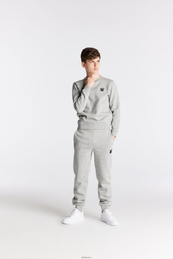 sudadera gris jaspeado esencial vestir Niños SikSilk 8TT44N289