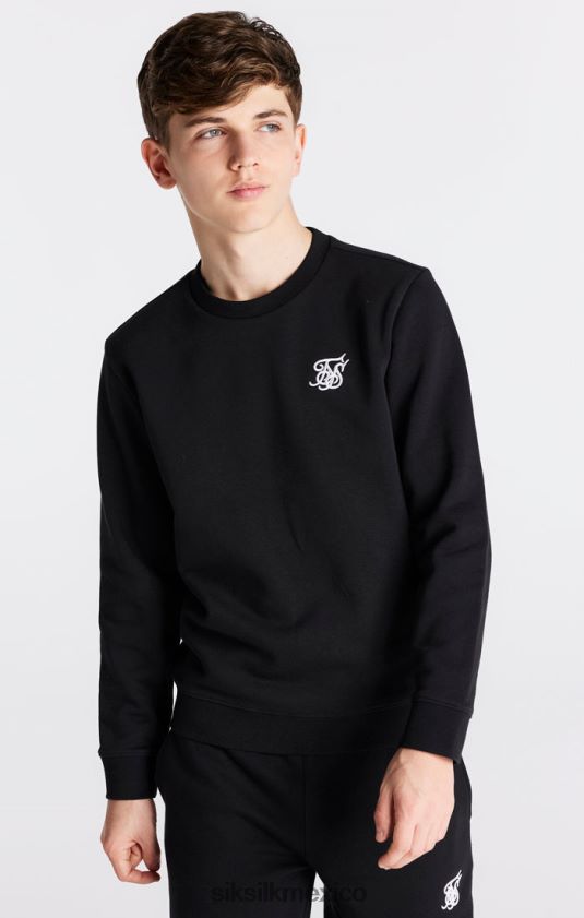 sudadera negra esencial vestir Niños SikSilk 8TT44N291